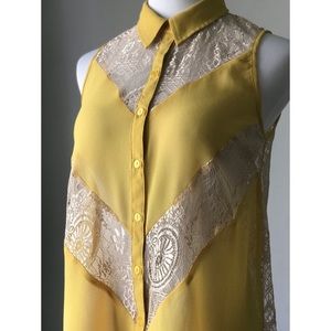Yellow Lace Top